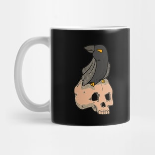 Crow on Skull Mug